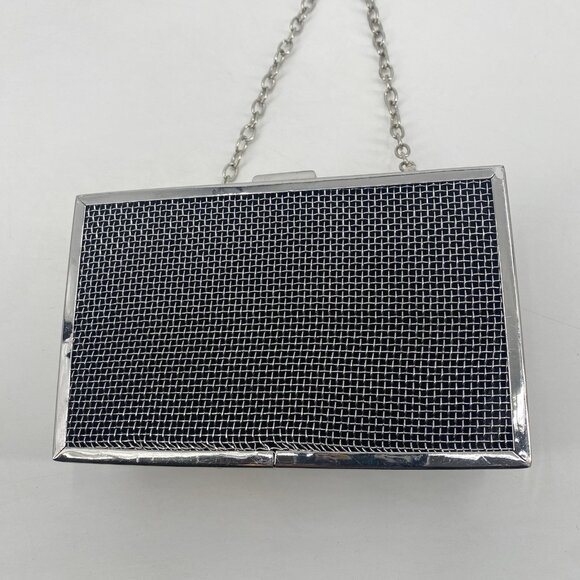 Sondra Roberts Embellished Silver Clasp Clutch Purse Floral Wedding Crossbody - Picture 14 of 15